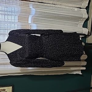 Los Angeles Atelier black and white wrap dress